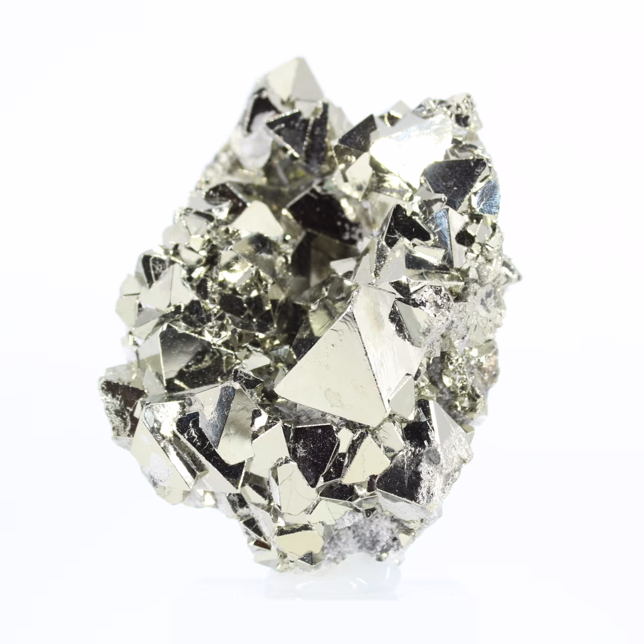 Pyrite octaédrique du Pérou – Cristallisation sur socle acrylique