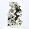 Pyrite du Pérou, cristaux octaédriques sur socle acrylique - 2