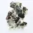 Pyrite du Pérou, cristaux octaédriques sur socle acrylique