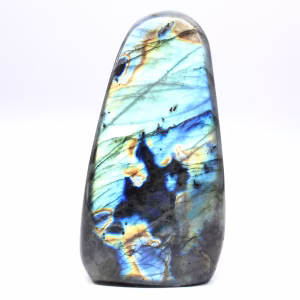 Spécimen Labradorite Ornement Polie Origine Madagascar