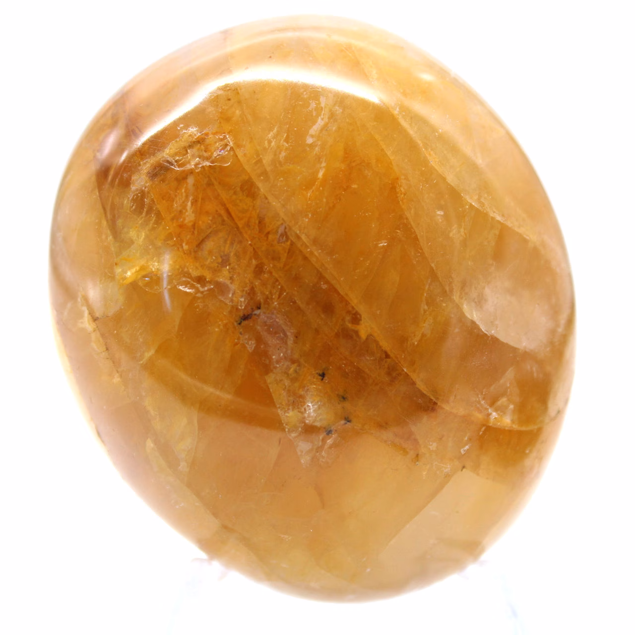 Galet de quartz jaune de Madagascar en pierre naturelle
