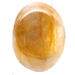 Pierre naturelle : galet de quartz jaune de Madagascar