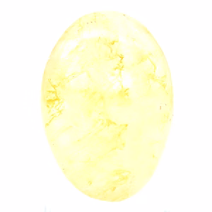 Galet de quartz jaune malgache, pierre polie de collection
