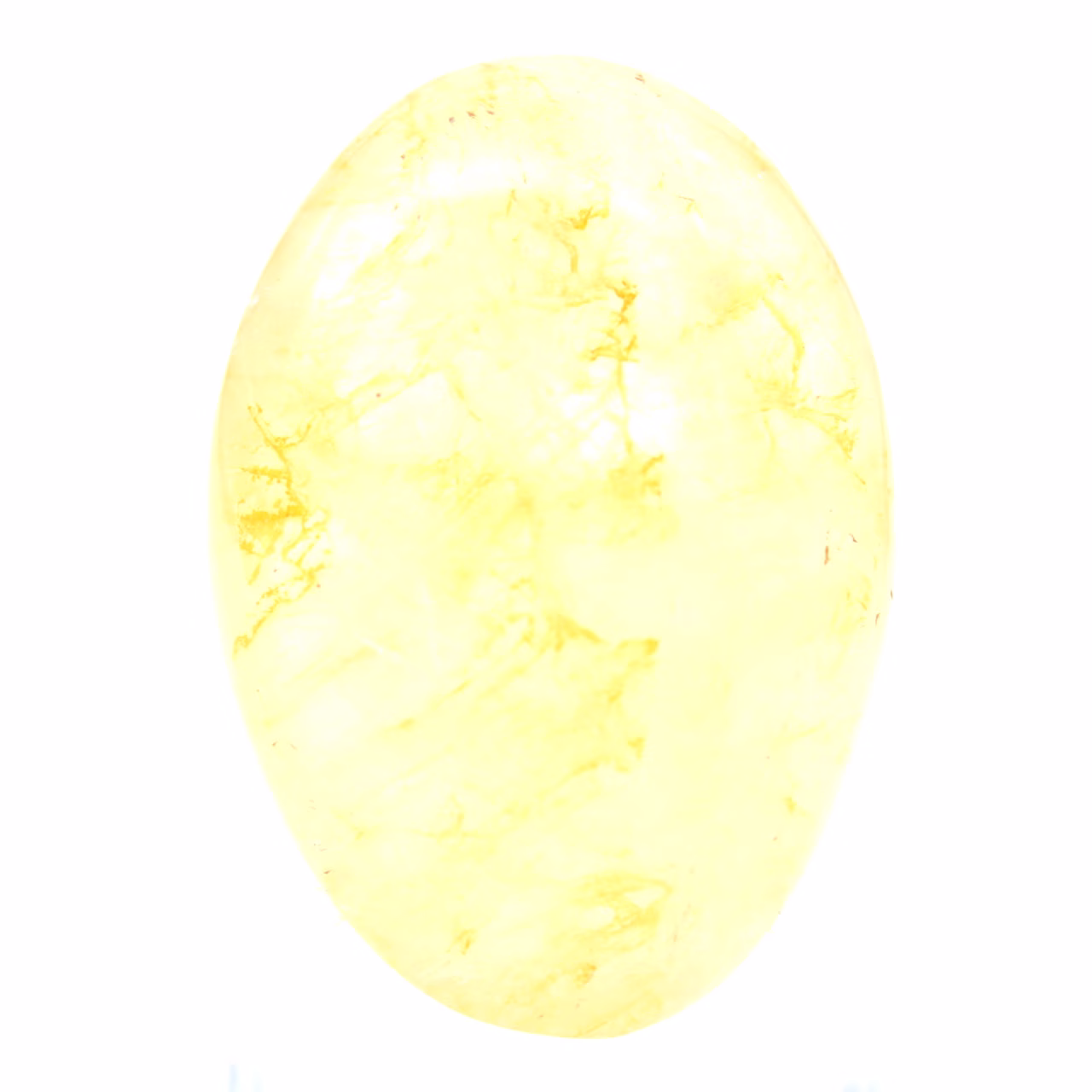 Galet de quartz jaune malgache, pierre polie de collection