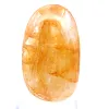Galet de quartz jaune poli du Madagascar pour vitrine minérale - 0