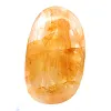 Galet de quartz jaune poli du Madagascar pour vitrine minérale - 1