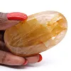 Galet de quartz jaune poli du Madagascar pour vitrine minérale - 2