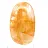 Galet de quartz jaune poli du Madagascar pour vitrine minérale