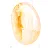 Galet de quartz jaune de Madagascar à finition polie