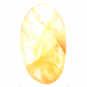 Galet de quartz jaune malgache pour collection de pierres