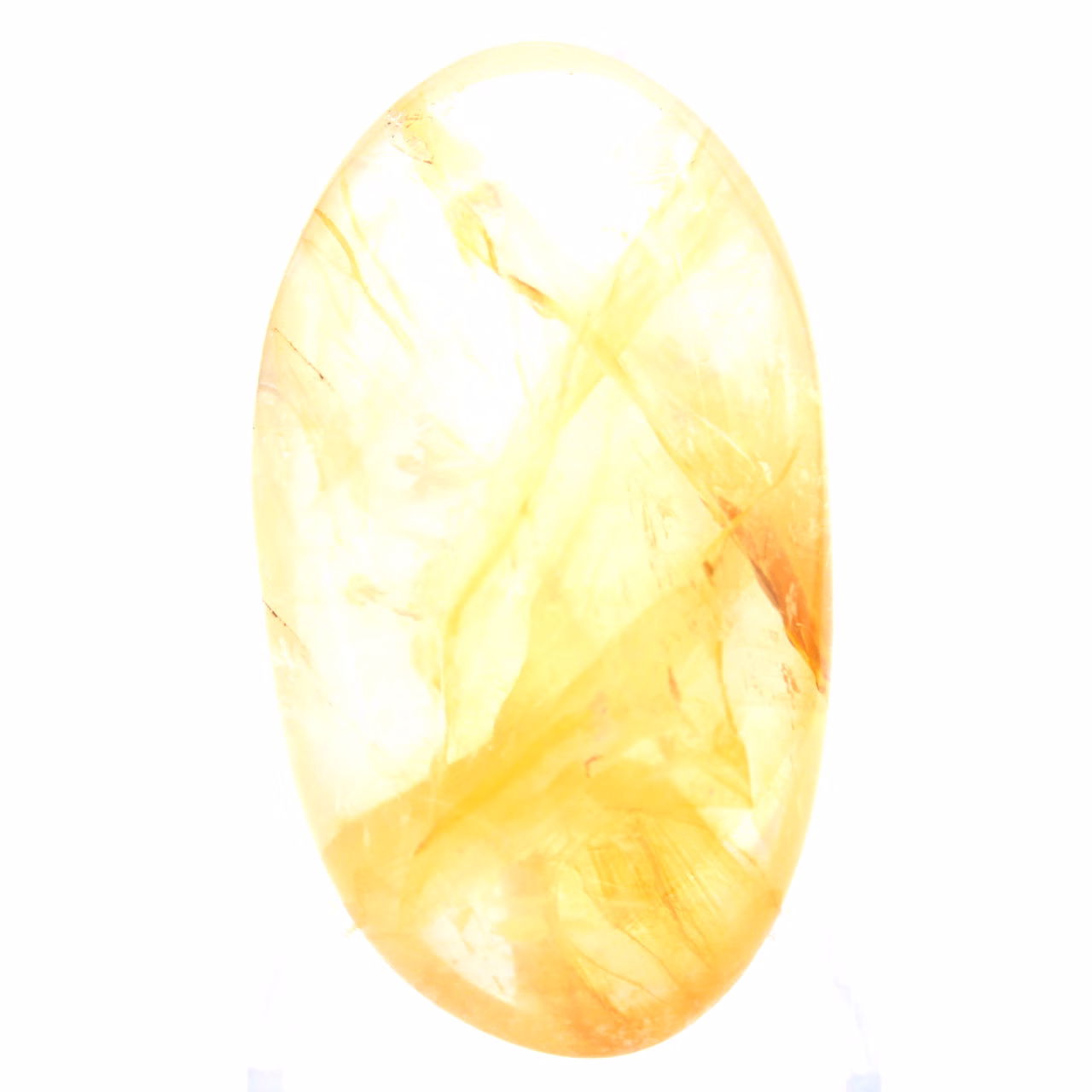 Galet de quartz jaune malgache pour collection de pierres