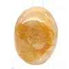 Galet de quartz jaune de Madagascar, spécimen poli - 0