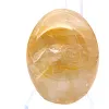 Galet de quartz jaune de Madagascar, spécimen poli - 1