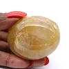 Galet de quartz jaune de Madagascar, spécimen poli - 2