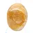 Galet de quartz jaune de Madagascar, spécimen poli