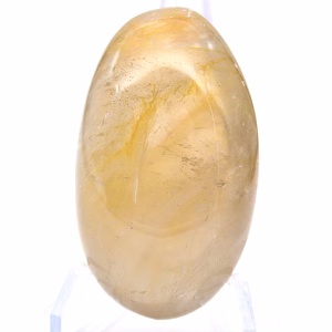 Galet arrondi en quartz jaune naturel de Madagascar
