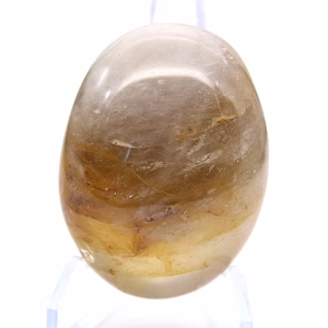Galet de quartz jaune de Madagascar aux contours doux