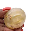 Galet de quartz jaune de Madagascar, pierre naturelle polie - 2