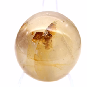 Galet de quartz jaune de Madagascar, pierre naturelle polie