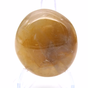 Petit galet de quartz jaune malgache à exposer