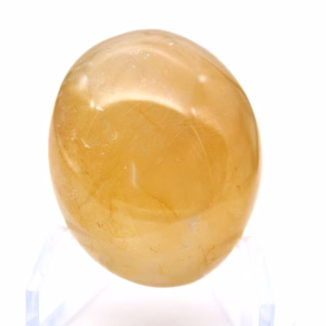 Quartz jaune malgache en petit galet de pierre naturelle