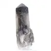 Grand cristal de quartz morion brésilien monté sur socle acrylique - 6