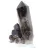 Grand cristal de quartz morion brésilien monté sur socle acrylique