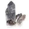 Quartz morion du Brésil, cristal naturel présenté sur socle acrylique - 0