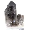 Quartz morion du Brésil, cristal naturel présenté sur socle acrylique - 2