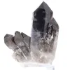 Quartz morion du Brésil, cristal naturel présenté sur socle acrylique - 5