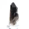 Pointe de quartz morion naturel du Brésil sur support acrylique - 2