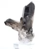 Prisme de quartz morion du Brésil, spécimen sur socle acrylique - 0