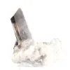 Morion du Brésil, cristal de quartz fumé noir sur socle acrylique - 6