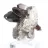 Cristal de quartz morion d'origine brésilienne, présentoir acrylique