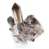 Cristal de quartz morion du Brésil, minéral noir monté sur socle - 4