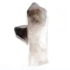 Quartz morion du Brésil, petite pointe cristallisée sur socle - 5