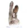 Cristal de quartz morion brésilien au port élancé, monté sur socle - 2