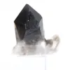 Cristal compact de quartz morion du Brésil sur socle acrylique - 3