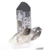 Petit quartz morion cristallisé du Brésil, présenté avec son socle - 4