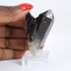 Petite pièce de quartz morion brésilien, cristal sur support - 1