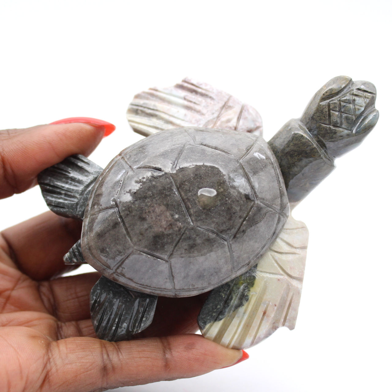 Tortue décorative en stéatite naturelle bolivienne