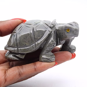 Tortue en stéatite bolivienne pour collection minérale