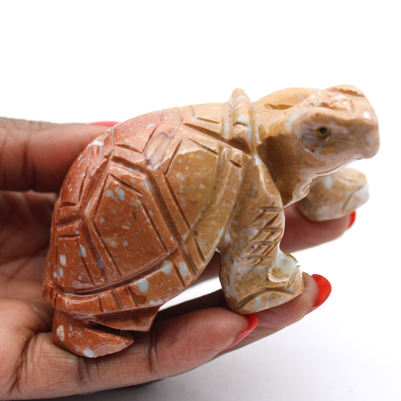 Figurine de tortue en stéatite naturelle de Bolivie