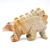 Stégosaure en stéatite de Bolivie : figurine préhistorique - 1