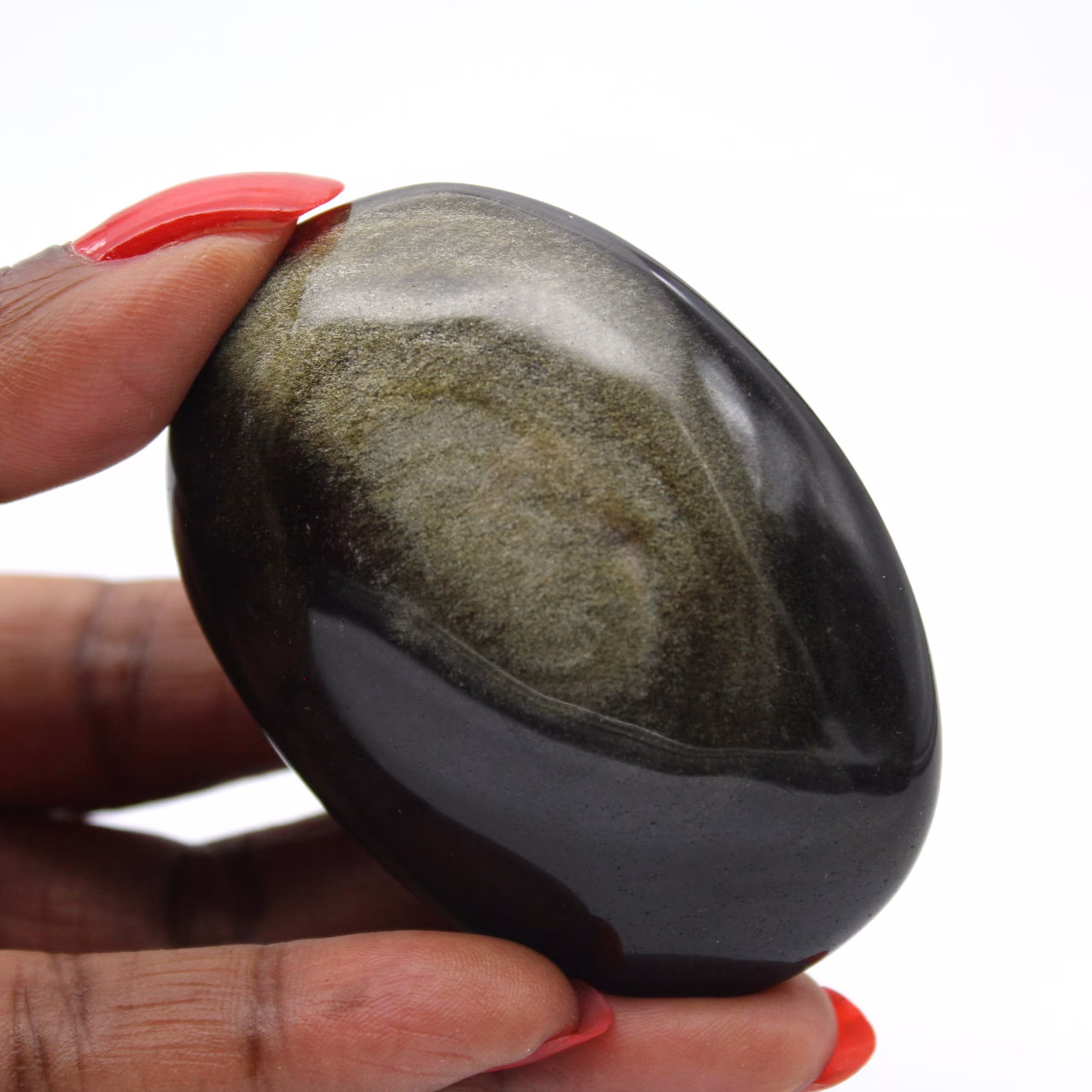 Obsidienne dorée du Mexique en galet poli, poids 80 g