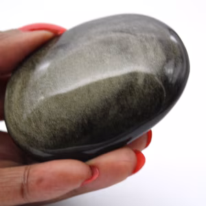 Galet d’obsidienne dorée mexicaine, pierre polie de 100 g