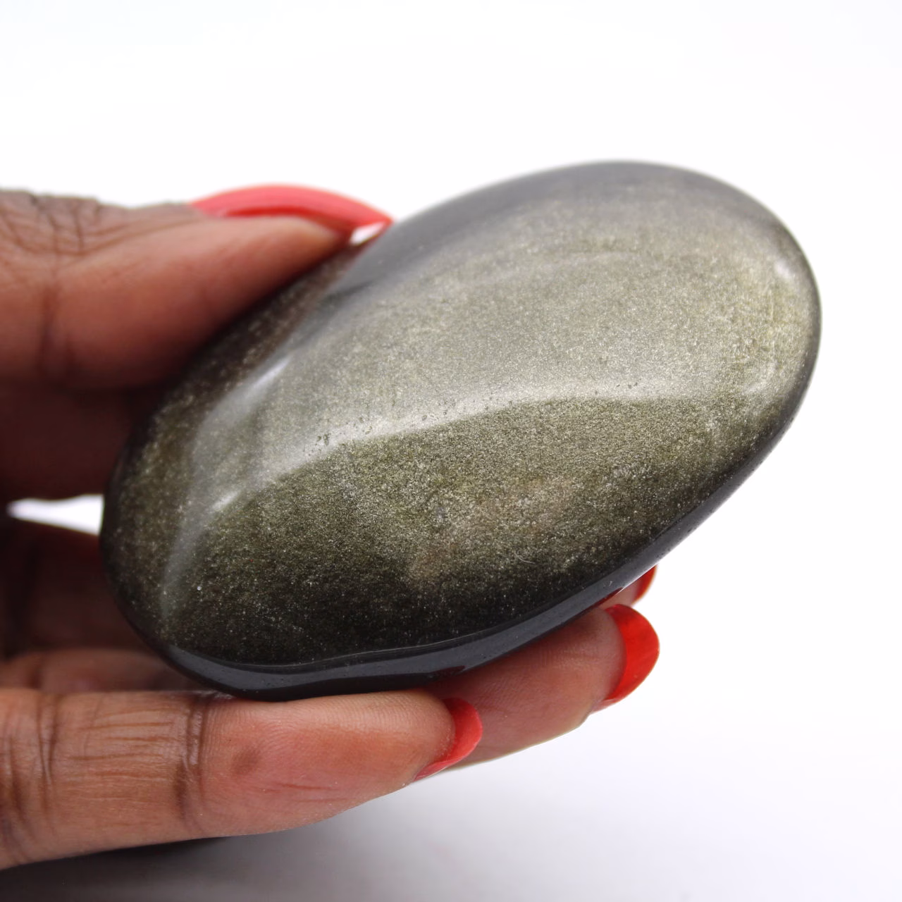 Galet d’obsidienne dorée du Mexique, format compact de 75 g