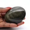 Galet en obsidienne dorée du Mexique, pièce polie de 100 g - 0