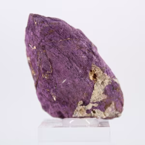 Purpurite brute portugaise – Spécimen minéralogique sur socle