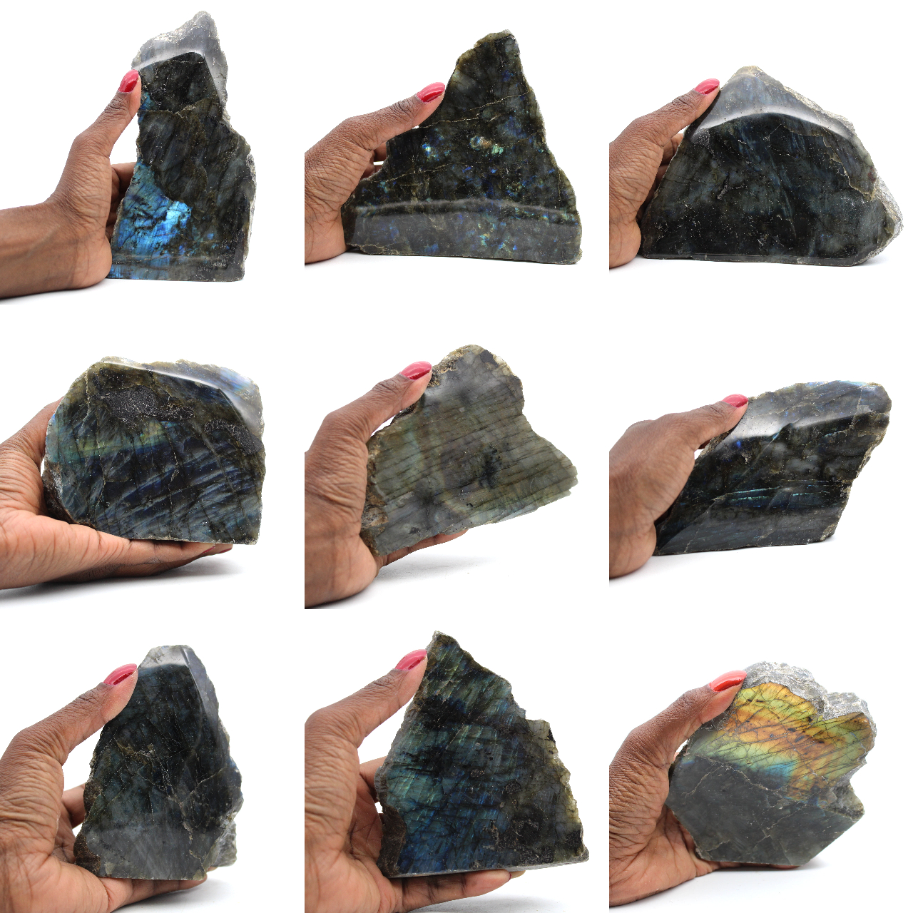 Labradorite à poser mi-brute